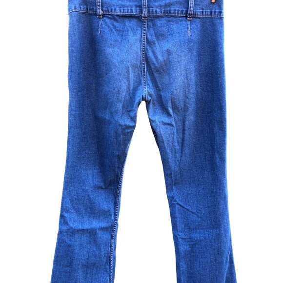 Levis Jeans Blue Stretch Low Rise Waistband Y2K Flare No Back Pockets Womens 8 - Picture 2 of 9